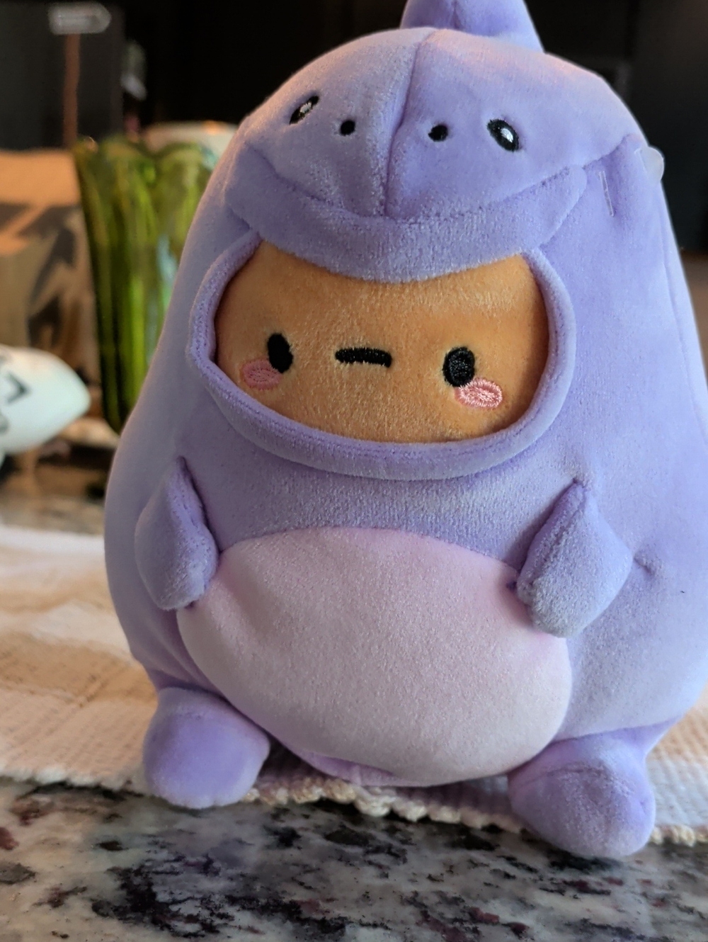 Smoko Purple Dino Costume Squishy Plushie